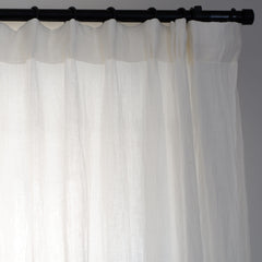 Linen Curtain With Ruffles